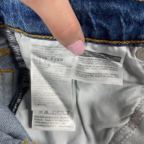 Levi's Wedgie Straight Jeans‎ Jive Sound Wash Size 24 - Picture 14 of 15